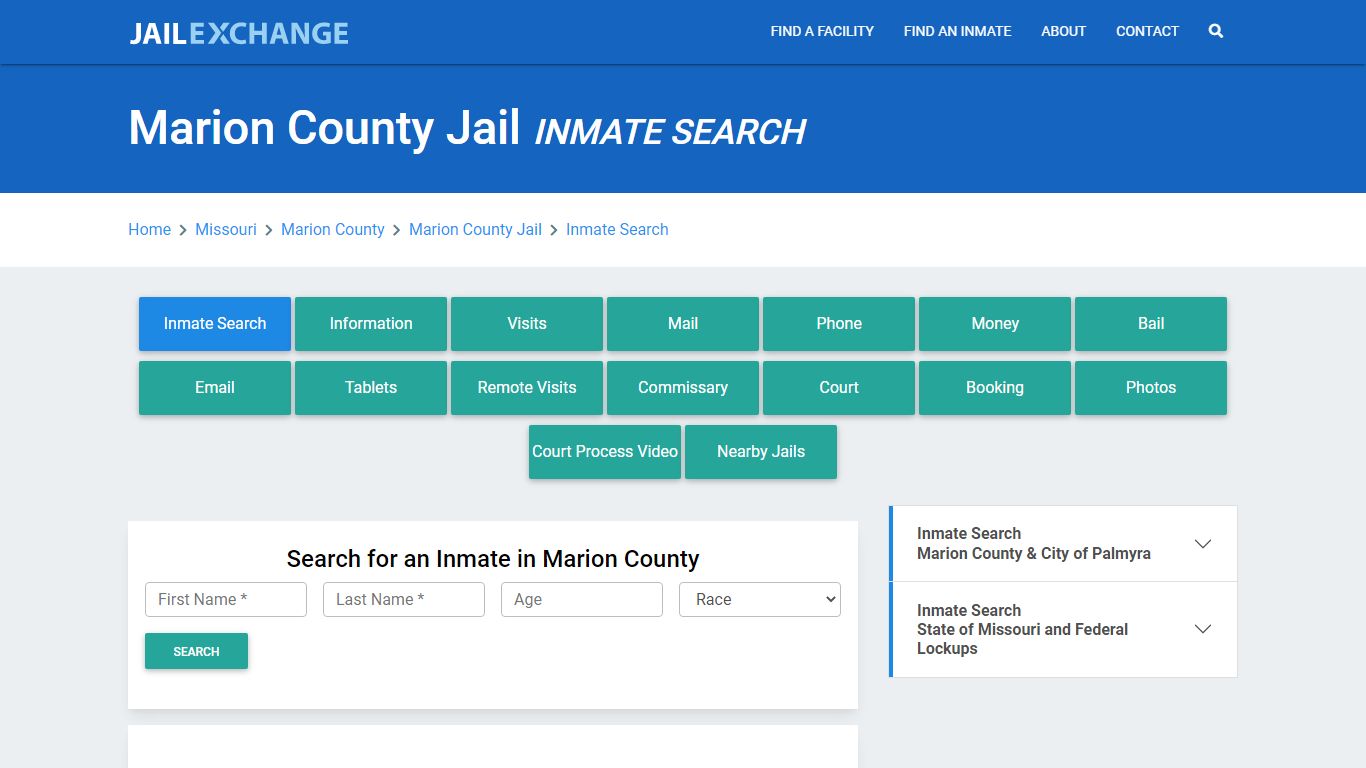 Marion County Jail, MO Inmate Search: Roster & Mugshots